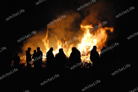 Osterfeuer in Ostfriesland