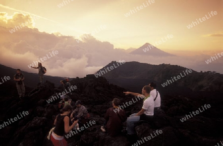 the landscape allound the Volcano Pacayal near the City of Guatemala City in Guatemala in central America.   