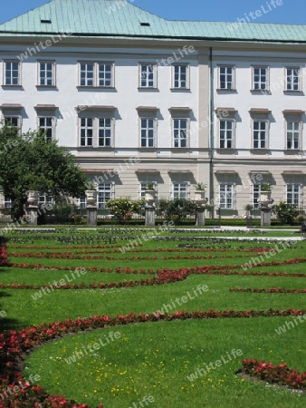 Blumen vor dem Schloss