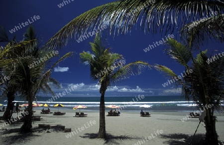 Ein Strand in Nusa Dua im Sueden der Insel Bali in Indonesien in Suedostasien.