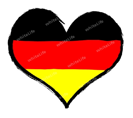 Germany - The beloved country as a symbolic representation as heart - Das geliebte Land als symbolische Darstellung als Herz