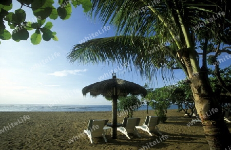 Ein Strand in Nusa Dua im Sueden der Insel Bali in Indonesien in Suedostasien.