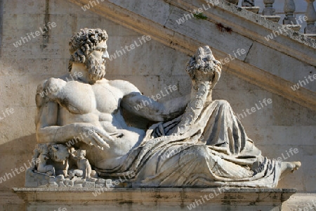 Rom - Tiber statue - Piazza Compidoglio