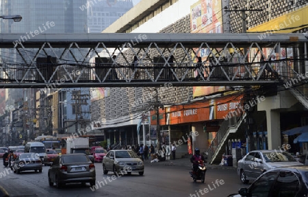 Das Stadtgebiet um Pratunam im Zentrum der Hauptstadt Bangkok von Thailand in Suedostasien.