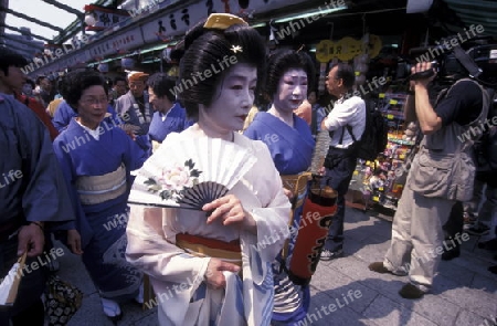 a Gaisha at the big Edo Festival at the Kanda-Matsuri Temple in the City centre of Tokyo in Japan in Asia,



