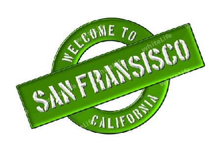 Illustration of WELCOME TO SAN FRANSISCO as Banner for your presentation, website, inviting...