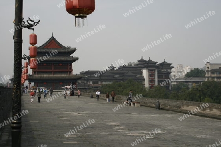 Altstadt von Xian, Lampions beim Suedtorgebaeude