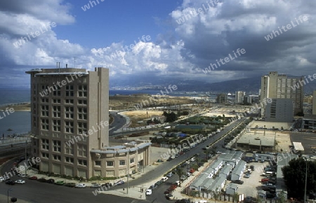 The city centre of Beirut on the coast in lebanon in the middle east.