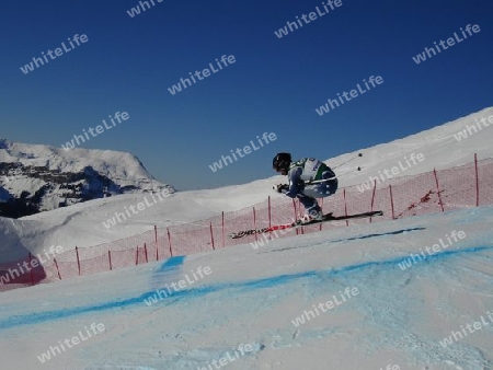 Skirennfahrer am Lauberhorn