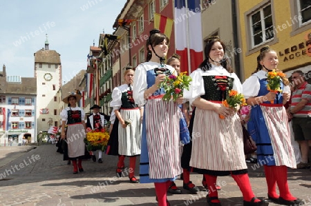 a traditional festival in the old town of Waldshut in the Blackforest in the south of Germany in Europe.