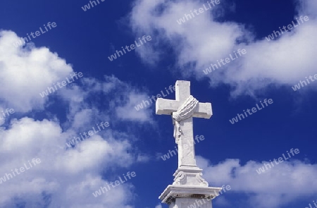 the Cemetery of Necropolis Cristobal Colon in the city Havana on Cuba in the caribbean sea.