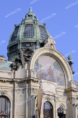 Gemeindehaus, Municipal House, Obecni Dum, Prag, Tschechische Republik, Tschechien, Boehmen,  Europa