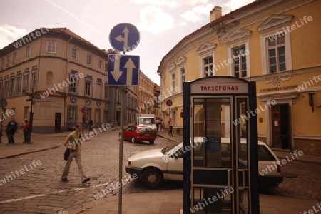 The old Town of the City Vilnius  in the Baltic State of Lithuania,  