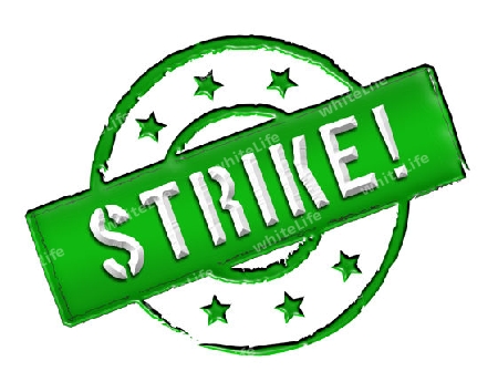 Sign, symbol, stamp or icon for your presentation, for websites and many more named STRIKE!