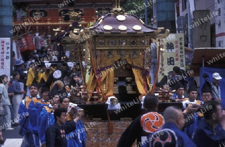 one of the big Festival in the Asakusa Senso Ji Tempel in the city centre of Tokyo in Japan in Asia,



