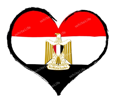 Egypt - The beloved country as a symbolic representation as heart - Das geliebte Land als symbolische Darstellung als Herz