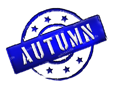 Sign and stamp for your presentation, for websites and many more named AUTUMN