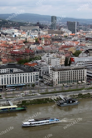  EU, Osteuropa, Slovakei, Slovakia, Slowakei, Kultur, Tradition, Sommer, Europa, Osteuropa, Slowakei, Hauptstadt, Bratislava, Altstadt,  Sommer, Panorama, Ubersicht, Donau, 