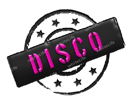 Sign, symbol, stamp or icon for your presentation, for websites and many more named DISCO