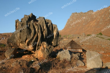 Die Berglandschaft beim Bergdorf Maubisse suedlich von Dili in Ost Timor auf der in zwei getrennten Insel Timor in Asien.  