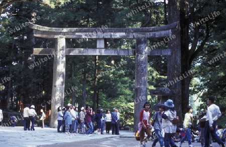 the historical Shrines of Nikko in the north of Tokyo in Japan in Asia,



