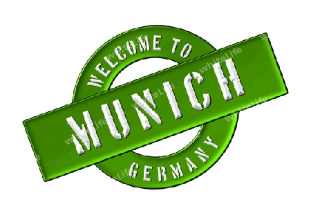 Illustration of WELCOME TO MUNICH as Banner for your presentation, website, inviting...