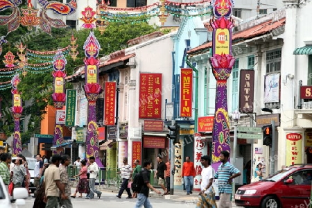 Der Indische Stadtteil little India in Singapur im Inselstaat Singapur in Asien.