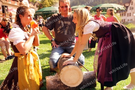 a summerfest in the old town of the villige Schiltach in the Blackforest in the south of Germany in Europe.