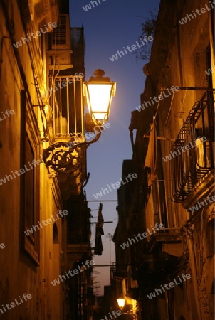 the old Town of Siracusa in Sicily in south Italy in Europe.