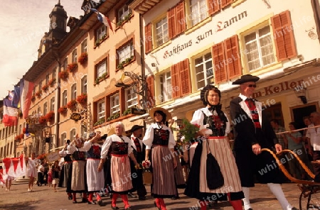 a traditional festival in the old town of Waldshut in the Blackforest in the south of Germany in Europe.