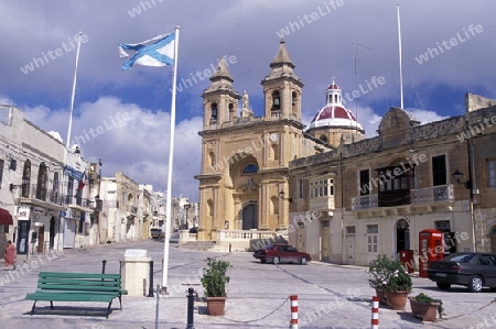 The Church in Vittoriosa in the City of Valletta on Malta in Europe.