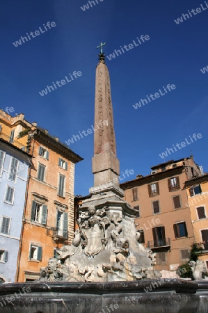 Rom - Obelisk vor dem Pantheon - Piazza Rotonda