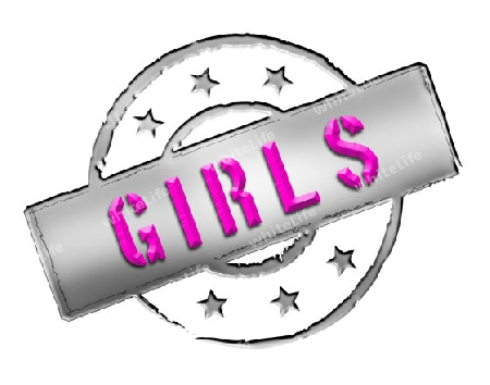 Sign, symbol, stamp or icon for your presentation, for websites and many more named GIRLS