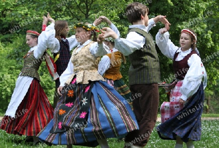 a Summer Festival in a Parc in the old City of Vilnius in the Baltic State of Lithuania,  