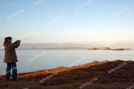 Der Westen Islands, Blick auf den Breidafj?rdur von Stykkisholmur aus, im Norden der Halbinsel Sn?fellsnes