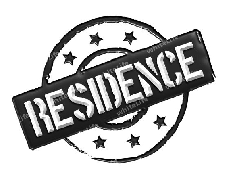 Sign and stamp named "RESIDENCE" for your presentation