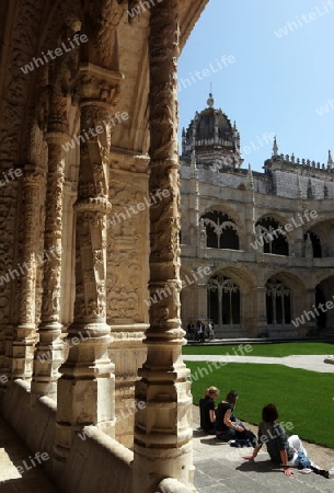 Das Kloster Jeronimus im Stadtteil Belem der Hauptstadt Lissabon in Portugal.  