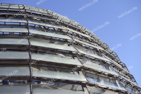 Reichstagskuppel , Detailaufnahme , Reichstag Berlin, Architekt Sir Norman Foster, Berlin, Deutschland, Europa