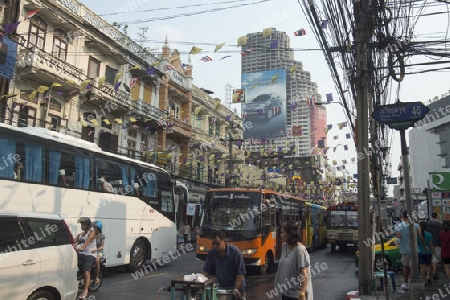 the city life at the charoen Krung road at the Riverside Aerea in the city of Bangkok in Thailand in Southeastasia.