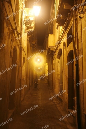 the old Town of Siracusa in Sicily in south Italy in Europe.