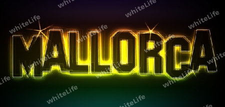 MALLORCA Illustration as LED Lights for your Presentation or website