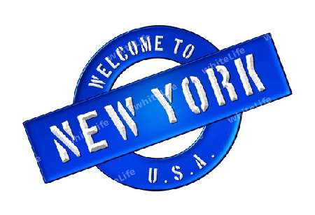 Illustration of WELCOME TO NEW YORK as Banner for your presentation, website, inviting...