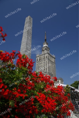 The Culture Palace in the City of Warsaw in Poland, East Europe.