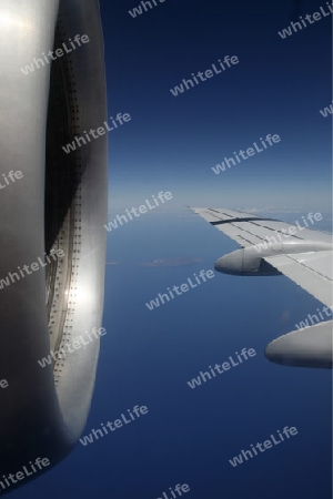 the air view allround the east part of Sicily near the Town of Catania in Sicily in south Italy in Europe.