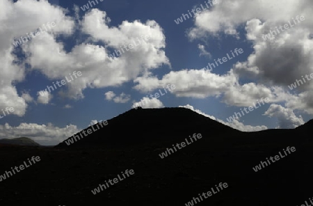 The  Vulkan National Park Timanfaya on the Island of Lanzarote on the Canary Islands of Spain in the Atlantic Ocean. on the Island of Lanzarote on the Canary Islands of Spain in the Atlantic Ocean.
