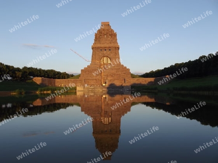 V?lkerschlachtdenkmal im Abendlicht