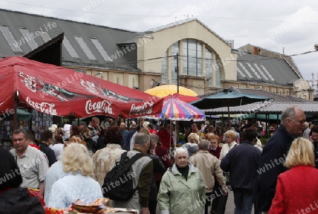 Die Markthalle in der Altstadt von Riga der Hauptststadt von Lettland im Baltikum in Osteuropa.  