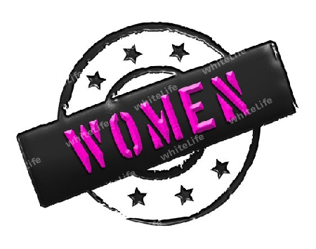 Sign, symbol, stamp or icon for your presentation, for websites and many more named WOMEN