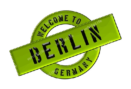 Illustration of WELCOME TO BERLIN as Banner for your presentation, website, inviting...