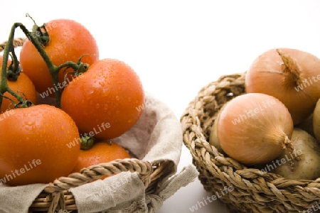 Tomaten und Zwiebeln